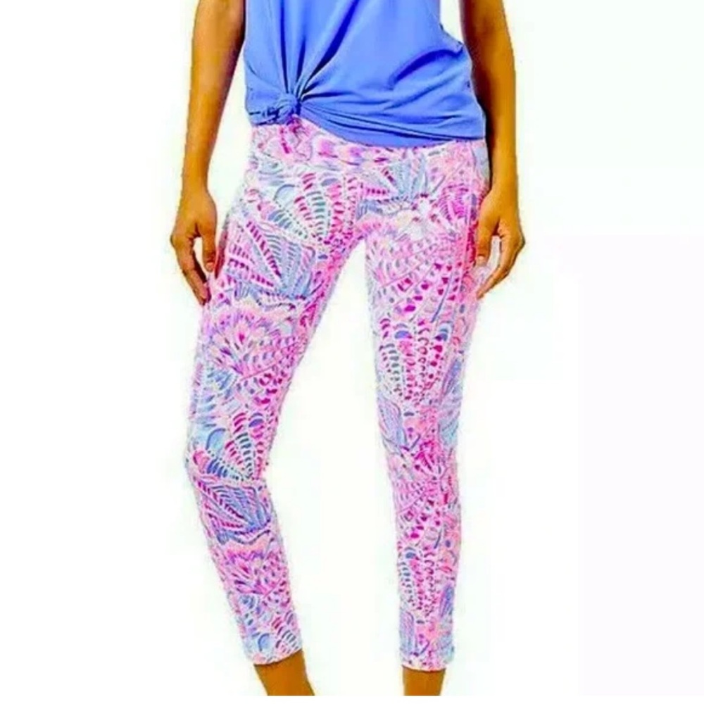 Lilly Pulitzer Weekender Midi Leggings Raz Berry Sea You Soon